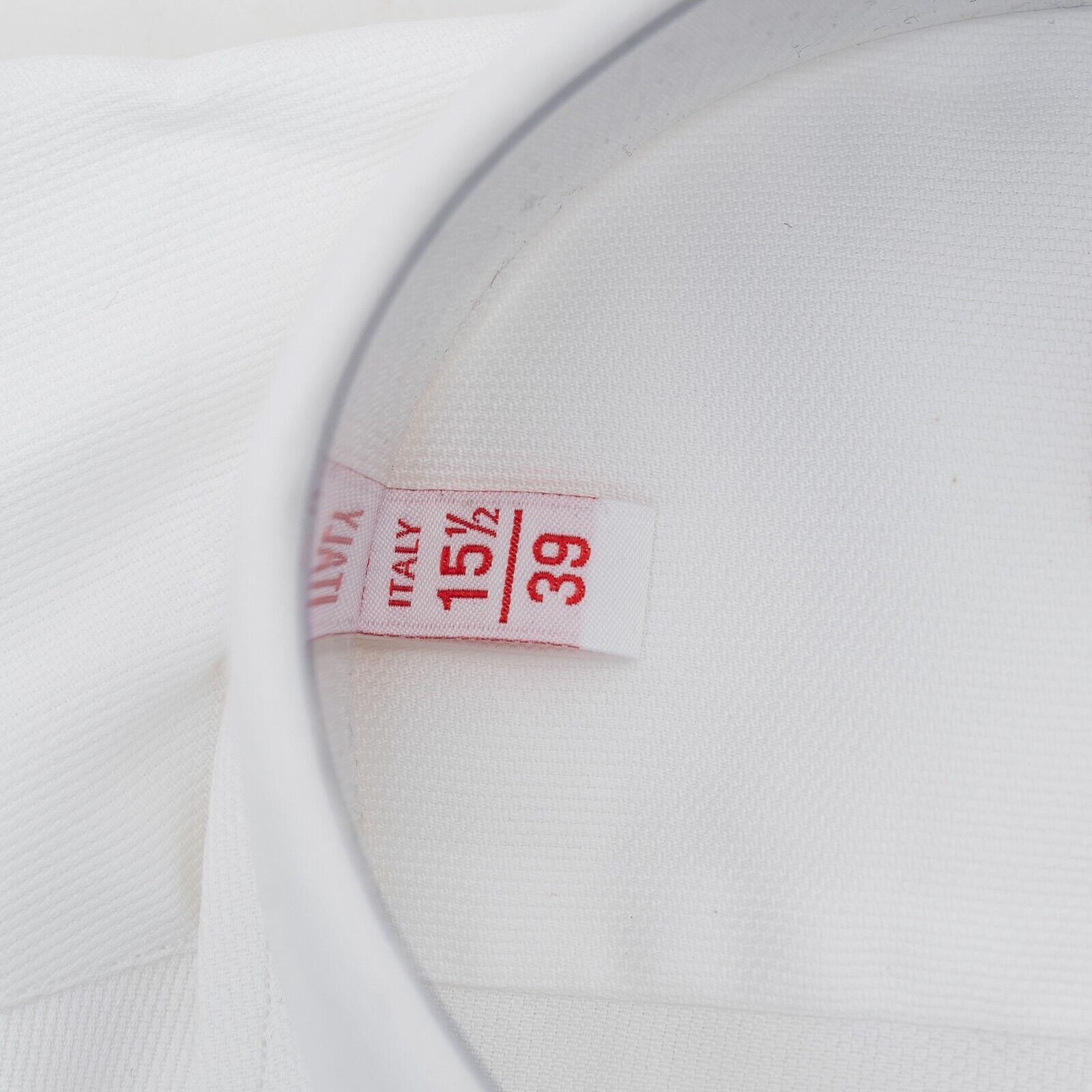 690$ ISAIA NAPOLI Solid White Hand-Sewn Shirt Oxford Cotton 15.5 - 39