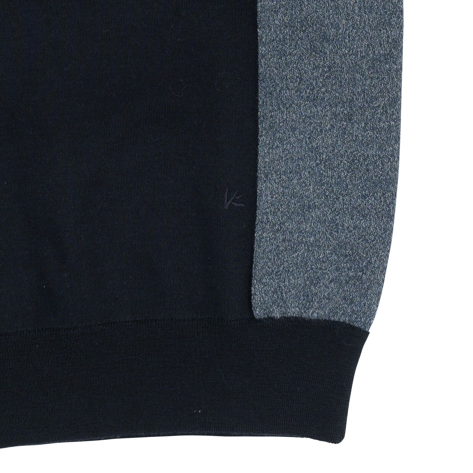 1300$ ISAIA NAPOLI Blue Bicolor Sweater Crewneck Soft Wool 15.5 Micron Size M