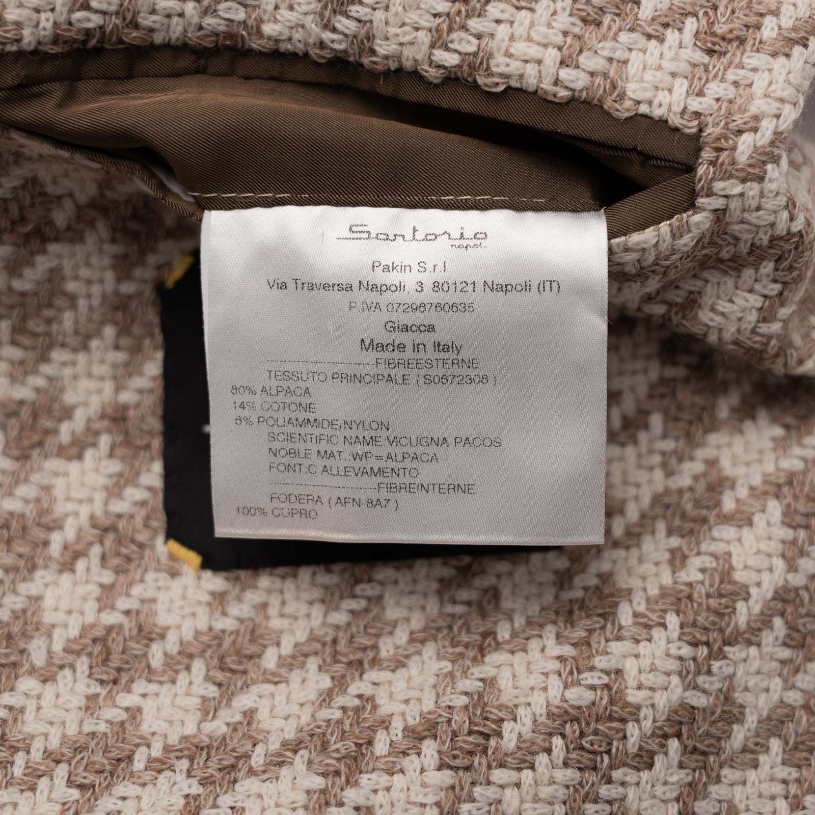 2200$ SARTORIO KITON NAPOLI Beige Jacket Sport Coat Alpaca Blend