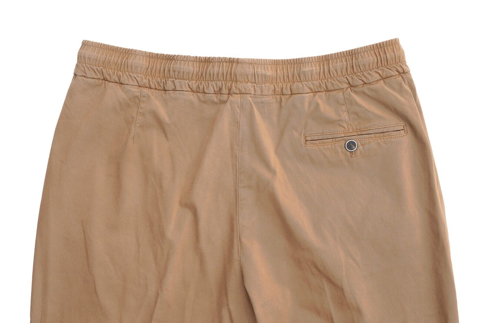 950$ ISAIA NAPOLI Tan Drawstring Trousers Pant Cotton Blend 28 US / 44 EU