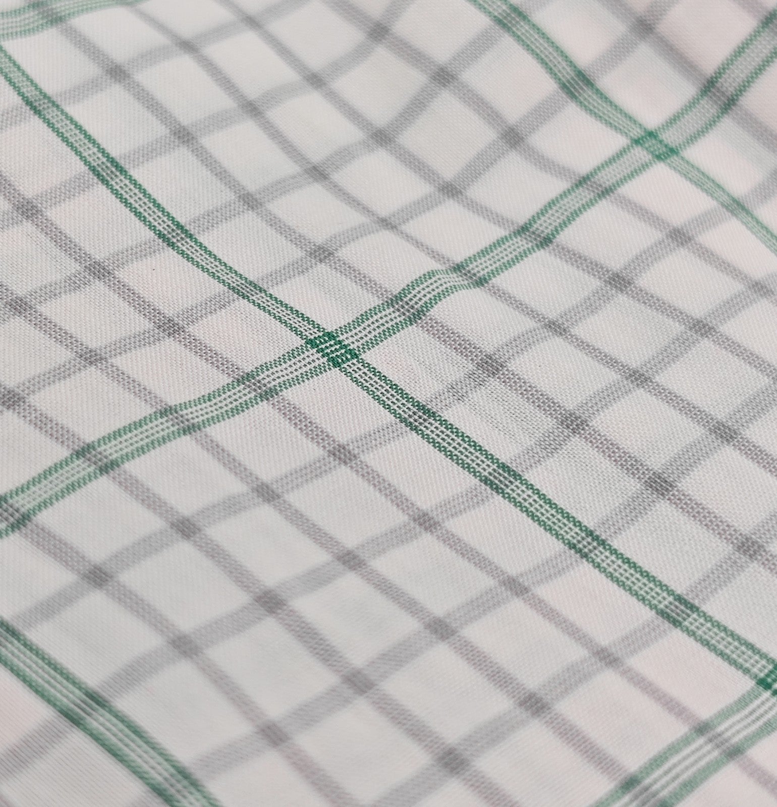 730$ ISAIA "Milano" Dress Shirt White Checks Hand-Sewn Fine Cotton 15- 38