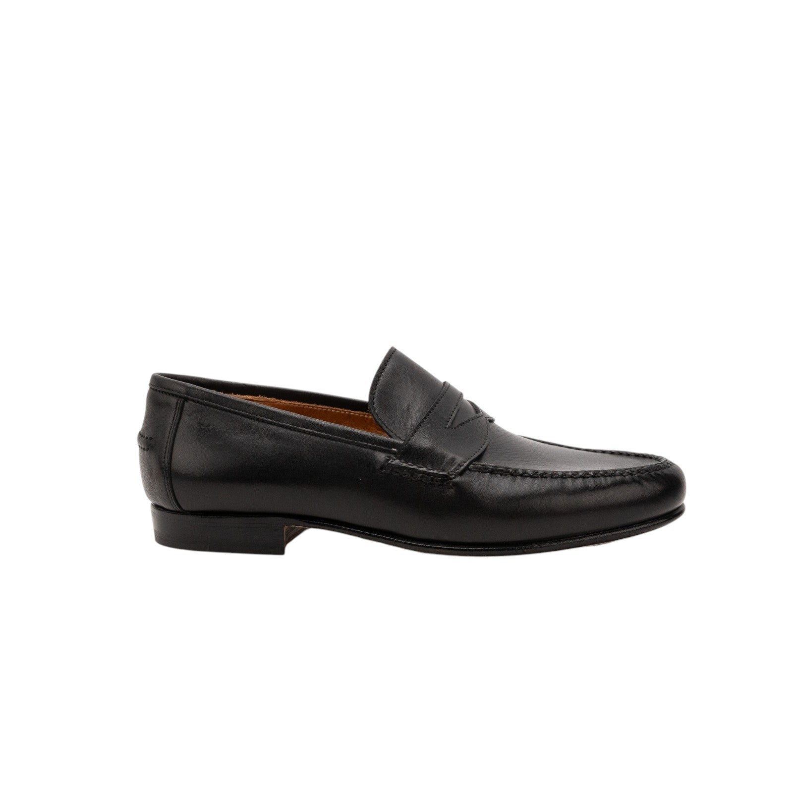 1655$ Luxury EDWARD GREEN Leather Penny Loafer Shoes Handmade Black