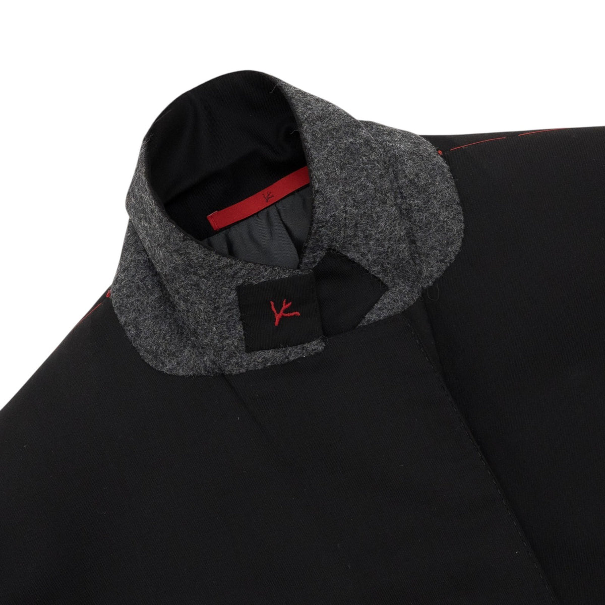 $7050 ISAIA "Gregorio" Black Hand-Sewn Suit Fine Wool 4 Seaon 38 US / 48 EU 7R