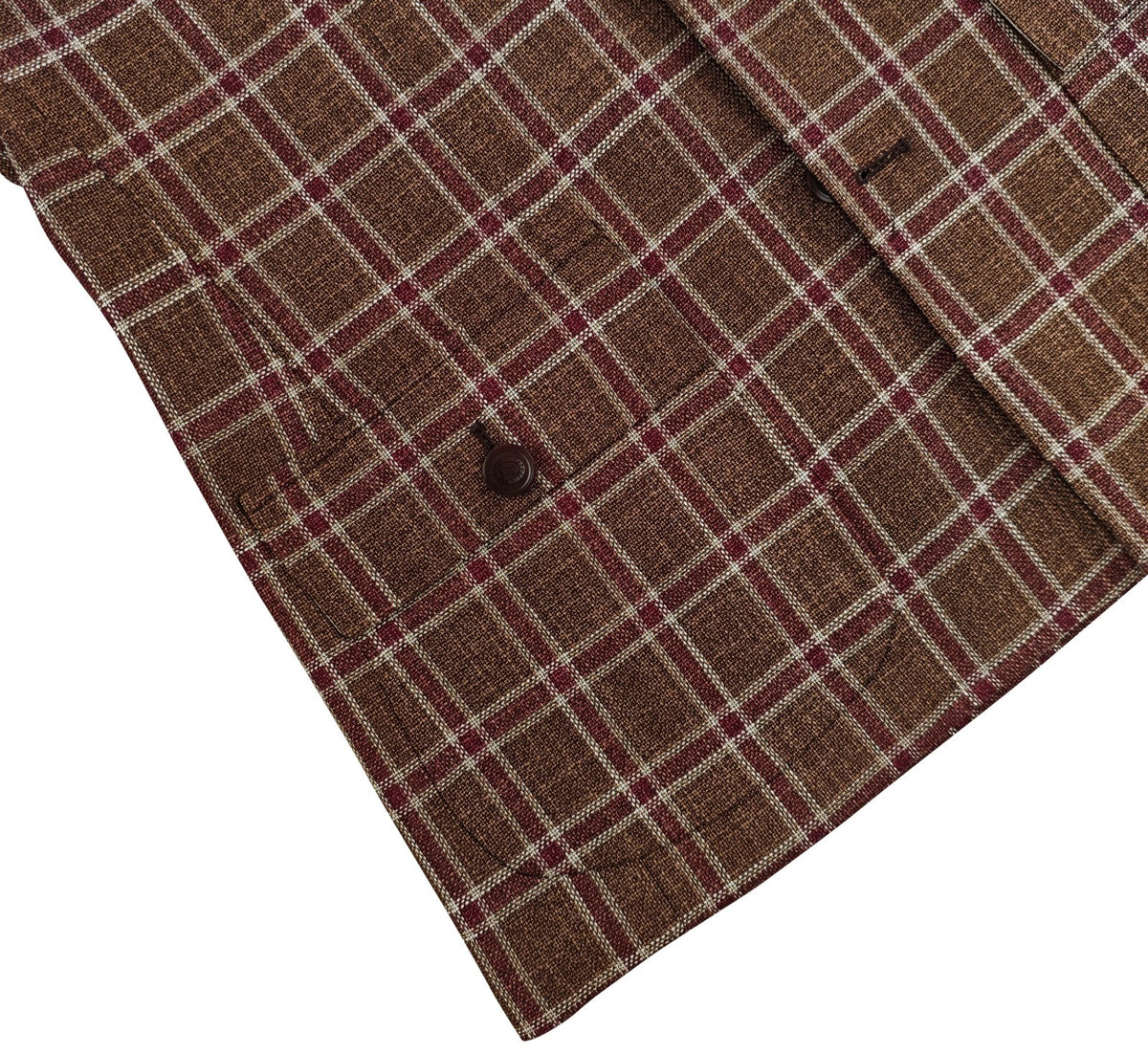 $1940 RUBINACCI NAPOLI Brown Sahariana Guru Jacket Wool / Silk 40 US / 50 EU