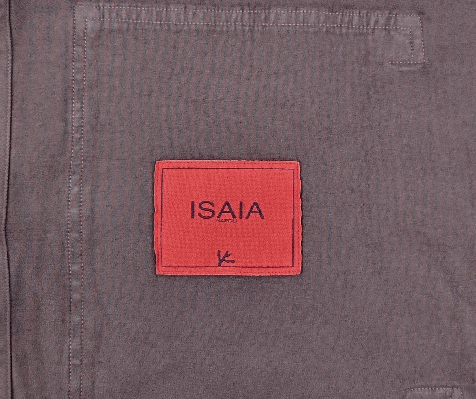 $1650 ISAIA NAPOLI "Comfort" Plum Hand-Sewn Overshirt Jacket Cotton - Cashmere