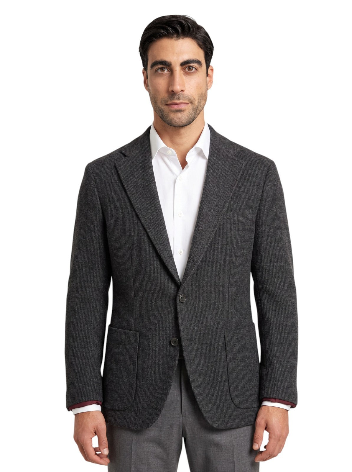 $1550 RUBINACCI NAPOLI Gray Jacket Sport Coat Wool Cashmere 44 US / 54 IT