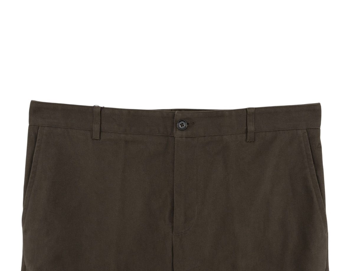 690$ ISAIA NAPOLI Dark Brown Chino Pant Cotton Regular Fit 36 US / 52 EU