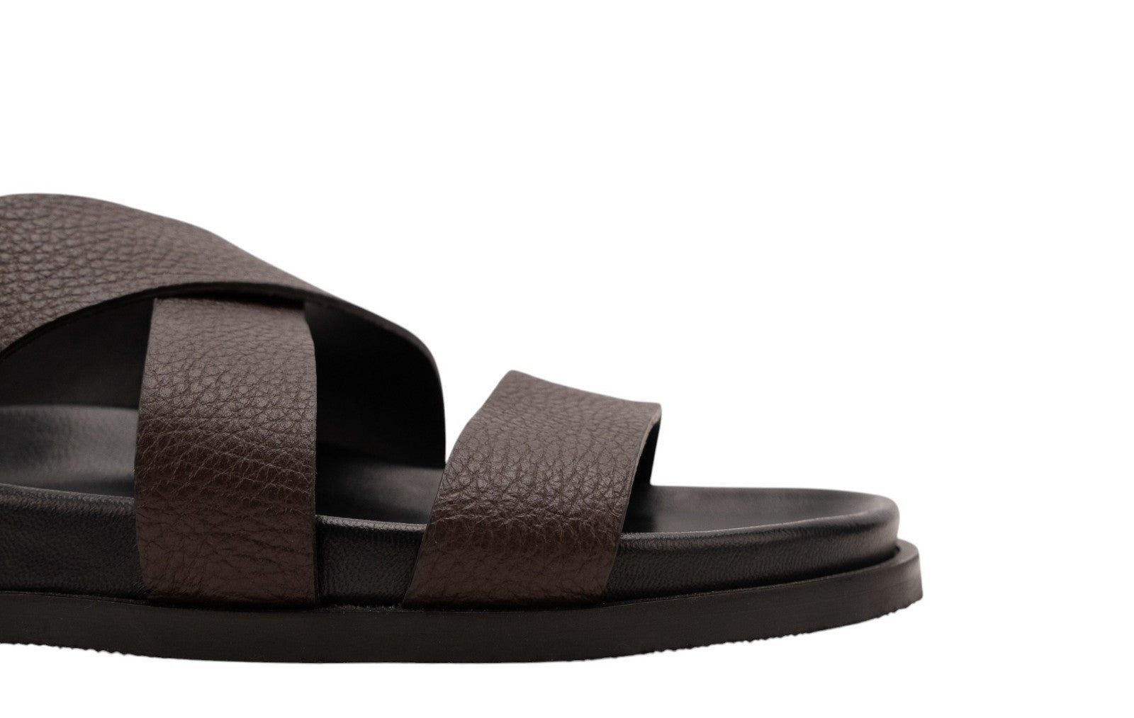 650$ TESTONI Filicudi Sandal Deer Cigar + Dark Metal 8 UK - 9 US - 42 IT