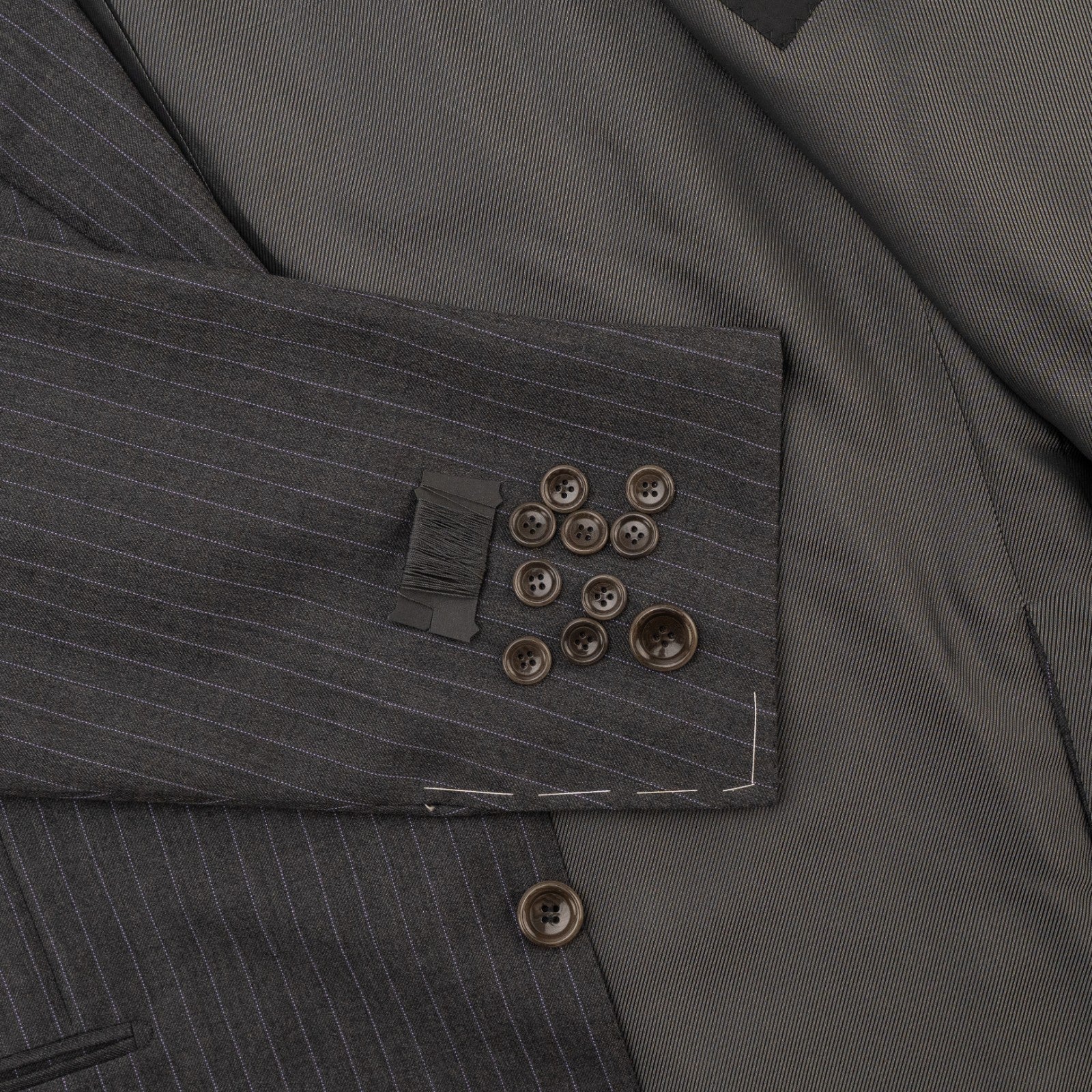 2900$ SARTORIO NAPOLI by KITON Gray Suit Wool 120's Pinstripe 46 US / 56 IT