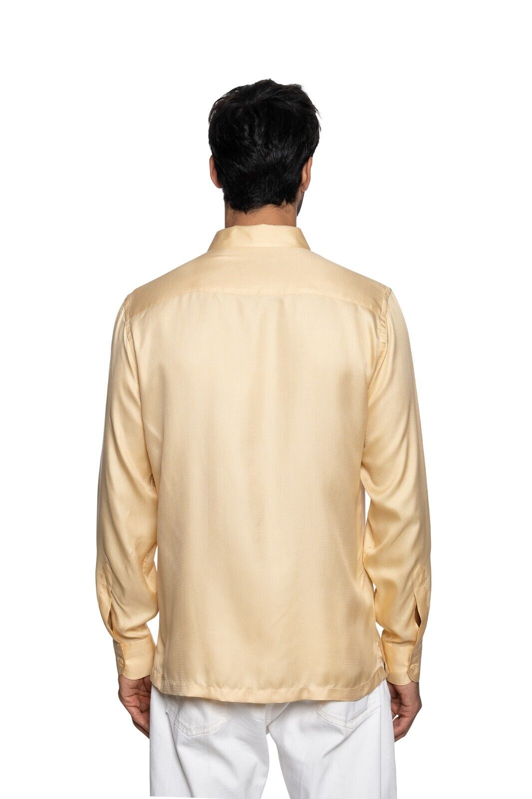 1400$ ITALO FERRETTI Jacket Shirt Full Zip 100% Silk COMO Size M BIJAN