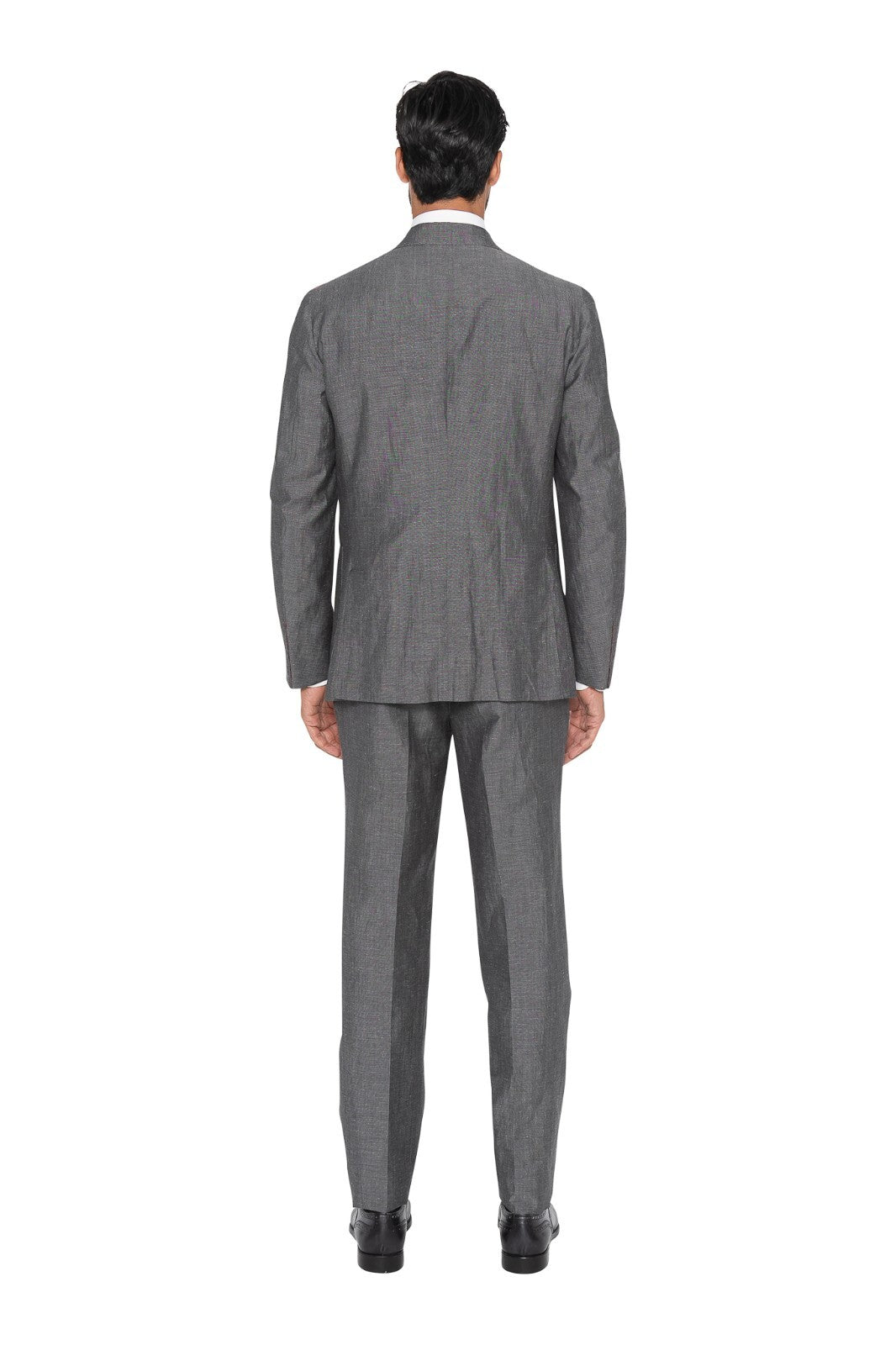 $5800 ISAIA NAPOLI Gray Hand-Sewn Suit Wool & Linen 38 US / 48 EU 8R