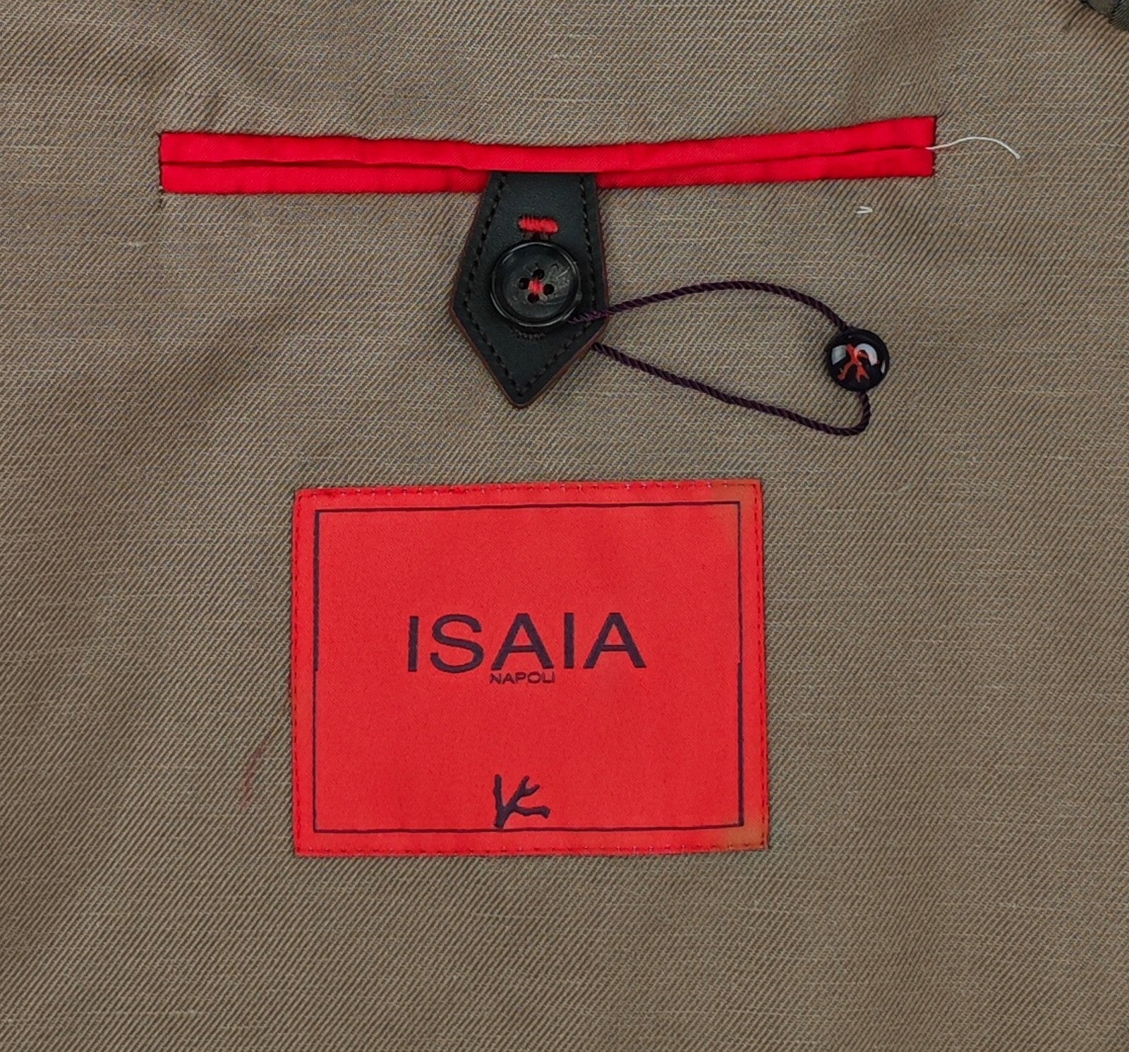 5450$ ISAIA NAPOLI Light Beige Carcoat Overcoat Cotton - Linen 38 US / 48 EU