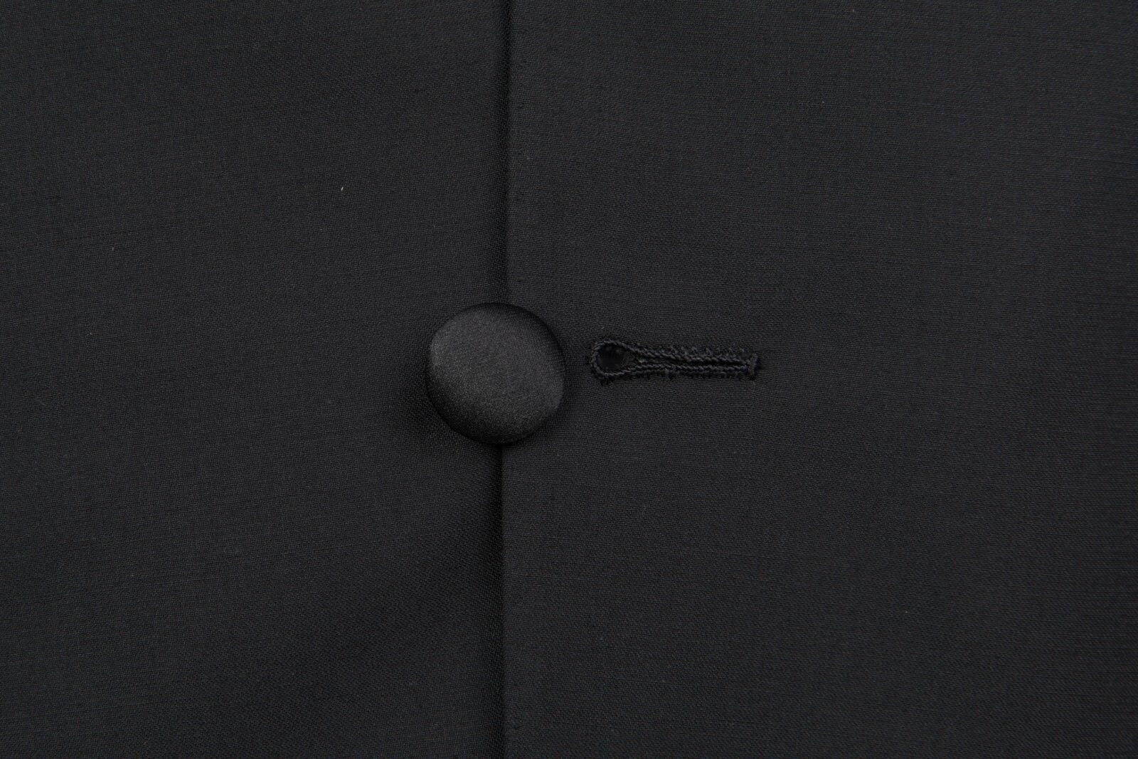 $2190 D'AVENZA Black Wool Dinner Jacket Tuxedo Hand-Sewn in Italy 40 US / 50 EU