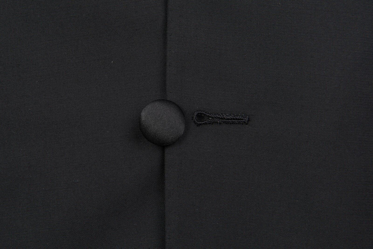 $2190 D'AVENZA Black Wool Dinner Jacket Tuxedo Hand-Sewn in Italy 40 US / 50 EU