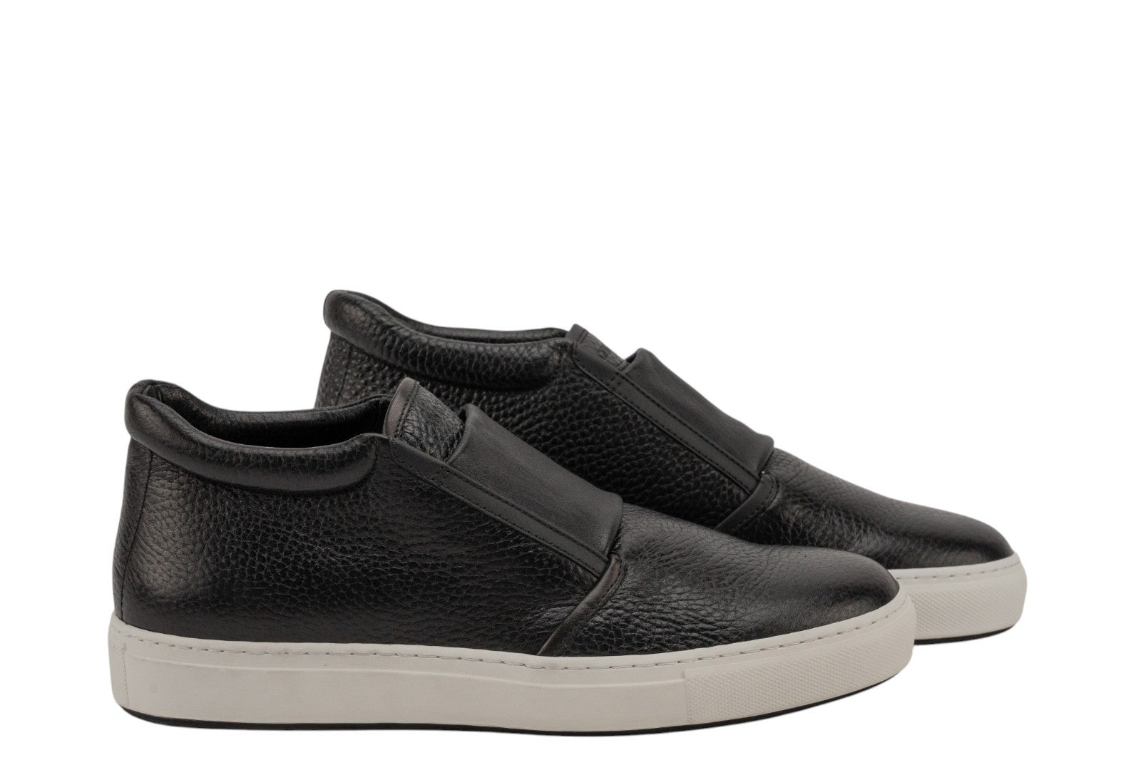 900$ GIORGIO ARMANI Shoes Slip on Sneakers Black Leather 8 UK / 9 US / 42 IT