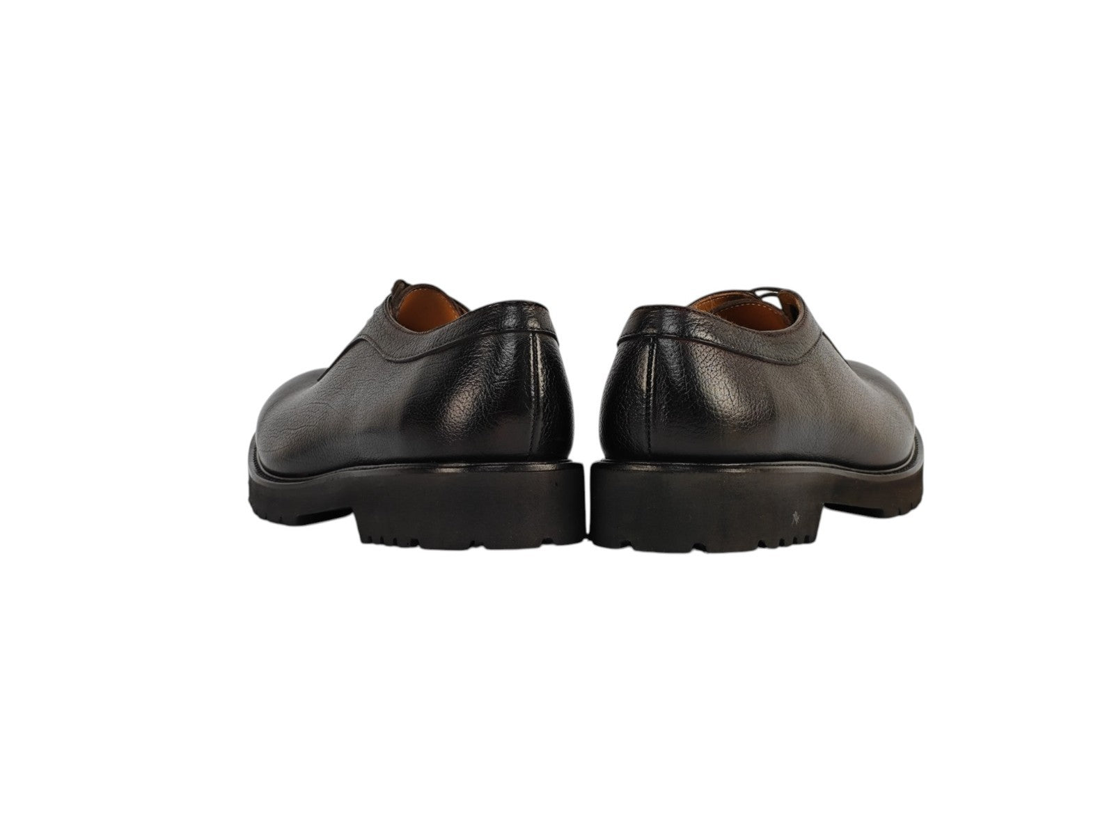 950$ TESTONI "Custoza" Oxford Shoes Buffalo Printed Calf Cigar 8 UK 9 US 42 IT