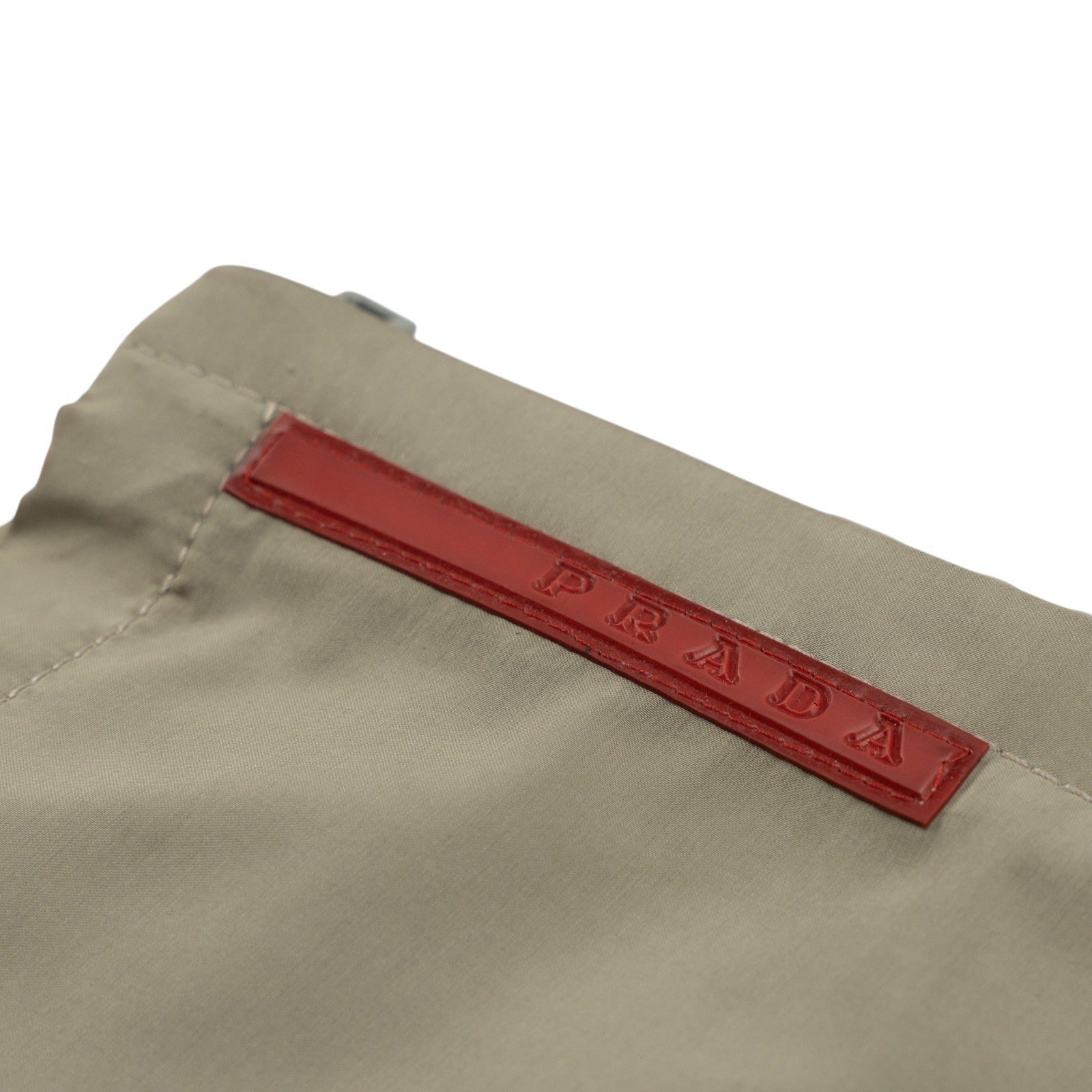 1250$ PRADA MILANO Red Line Khaki Techno Fabric Cargo Pant 36 US / 52 EU