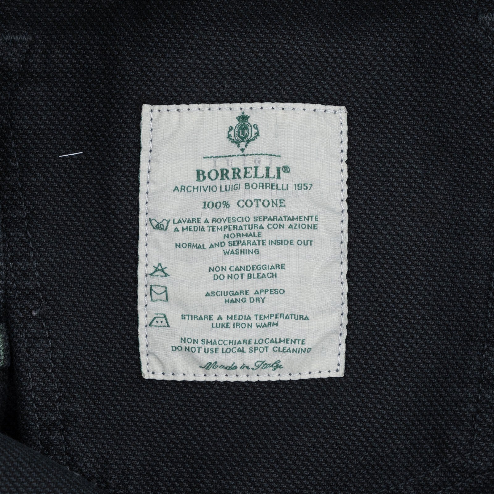 415$ LUIGI BORRELLI NAPOLI Blue Denim Jeans Pant Cotton 33 US / 49 EU