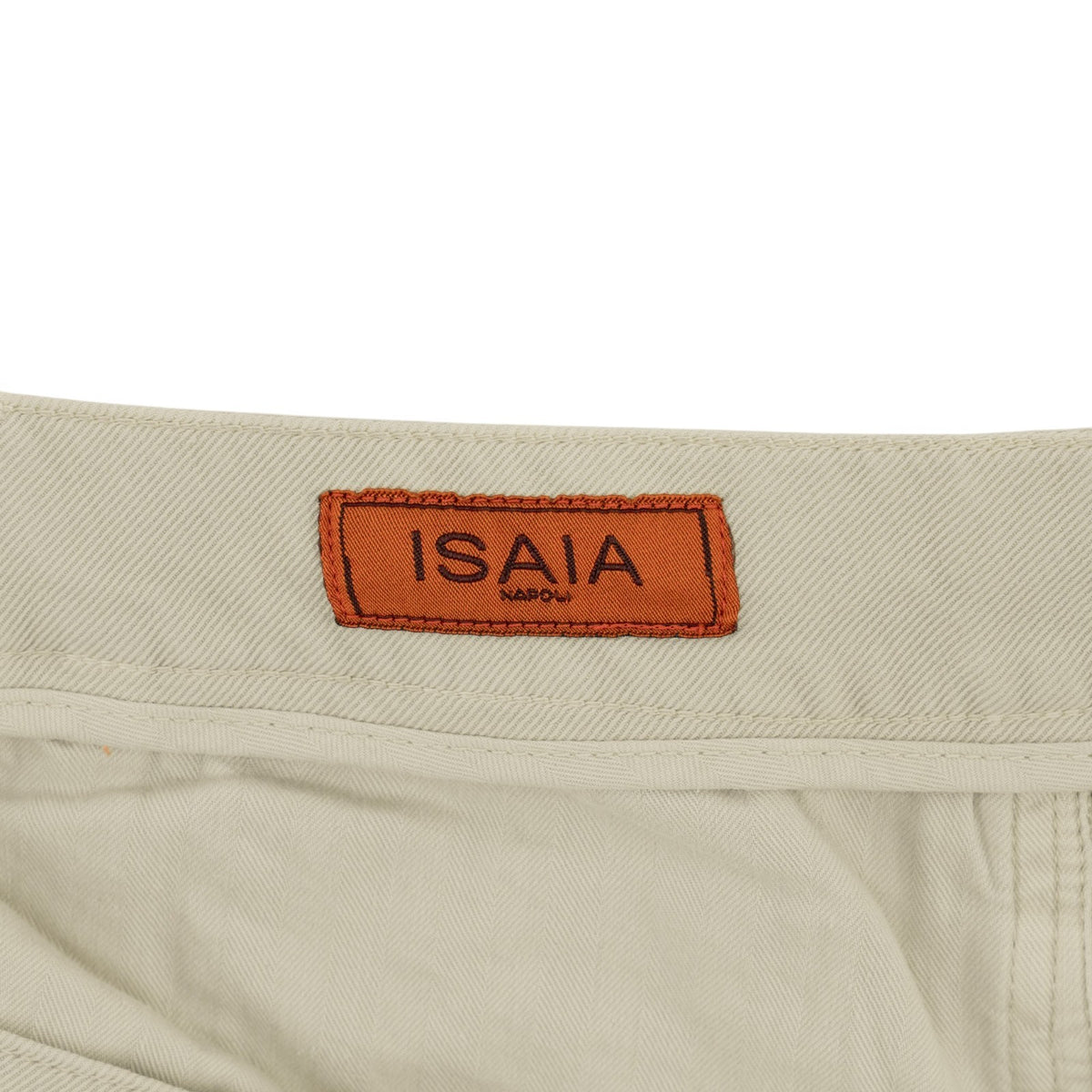 690$ ISAIA NAPOLI Beige Denim Cotton Stretch 5 Pockets Pant Regular 42 US 58 EU