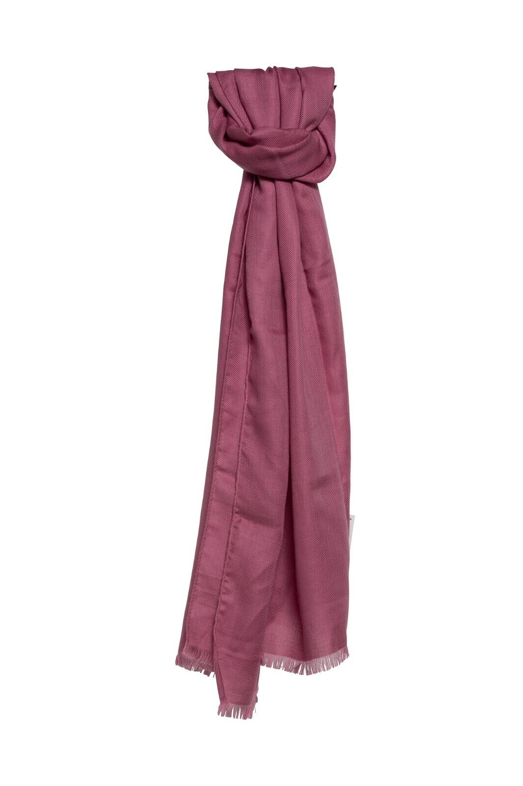 590$ UMBERTO BILANCIONI Knit Stole Scarf Coral Cashmere / Silk Made in Italy