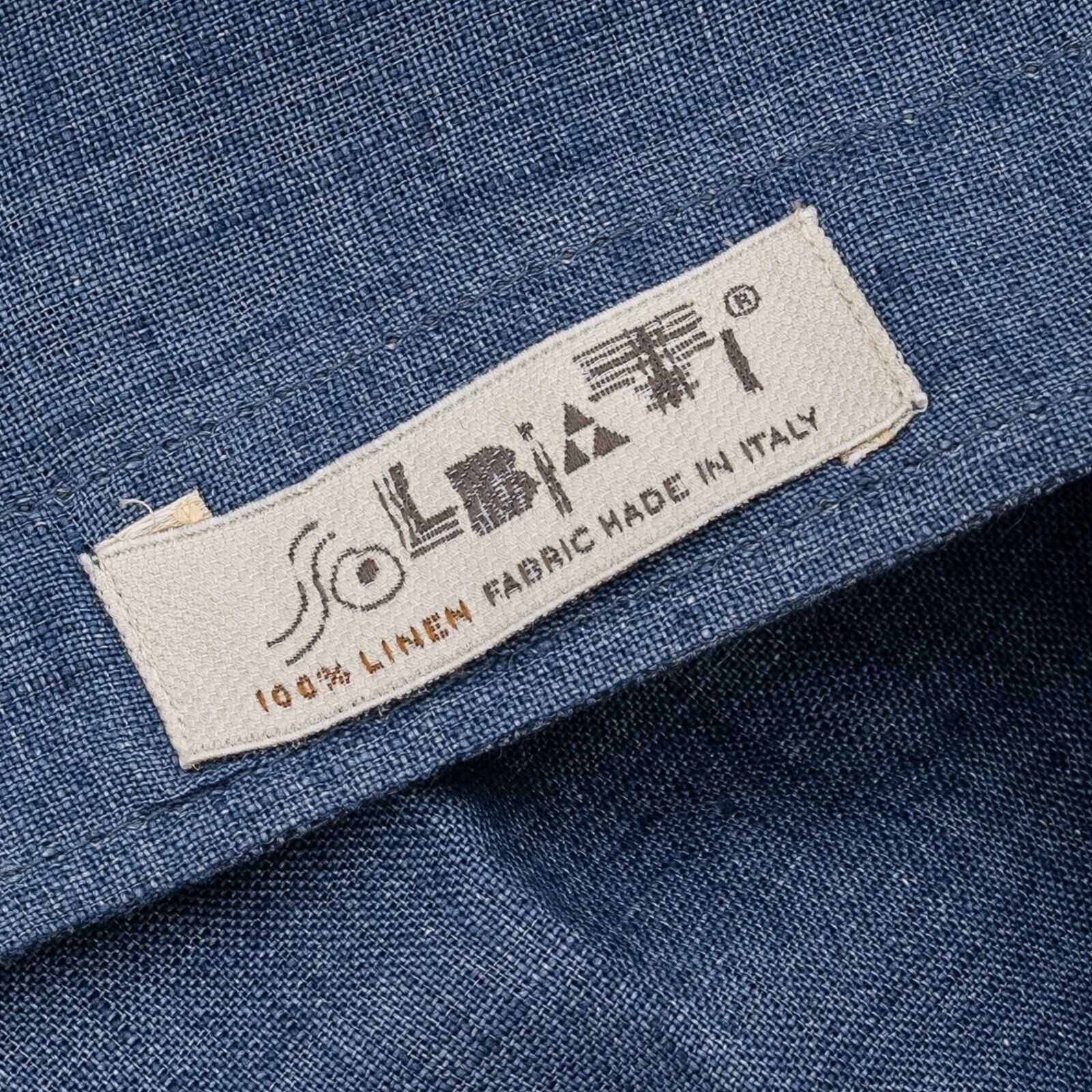 1400$ LUXURY MAROL BOLOGNA Short Sleeve Shirt Blue 100% Linen 15.75 - 40