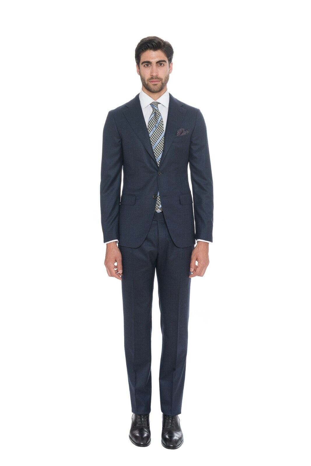 $3295 Belvest Wool Blue Suit 32 US / 42 EU Drop 8R Slim Fit Fall / Winter 2018