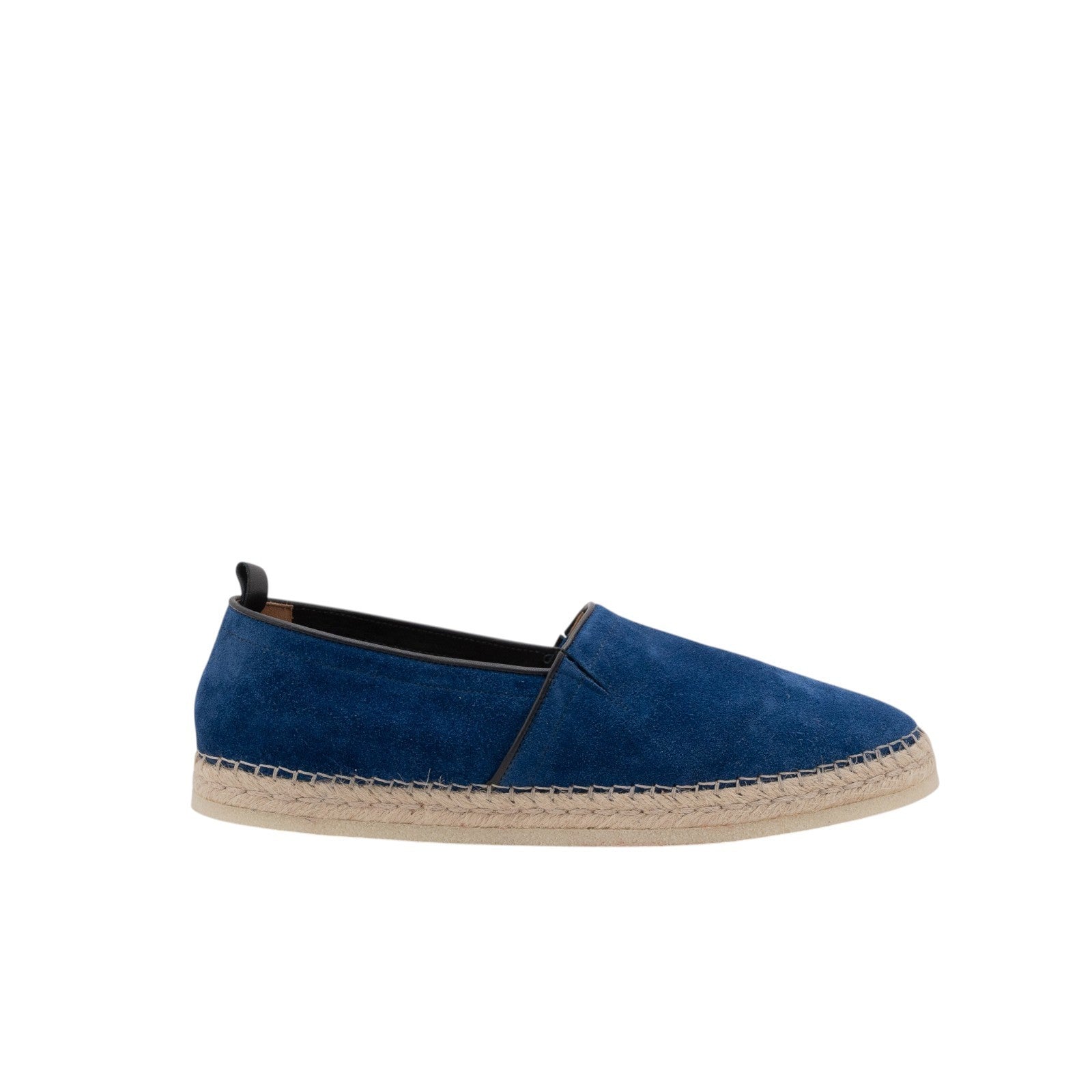 $750 TESTONI "Capri" Espadrillas Shoes Unlined Suede Sea - Made in Italy
