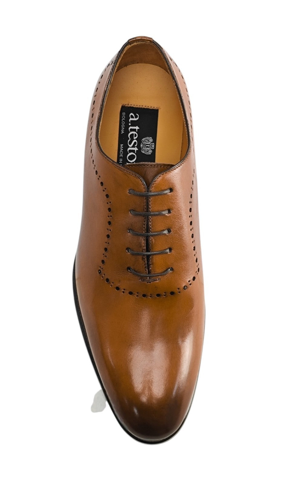 1350$ TESTONI 1929 Oxford Shoes Antique Lux Calf Whisky 8 UK 9 US 42 IT
