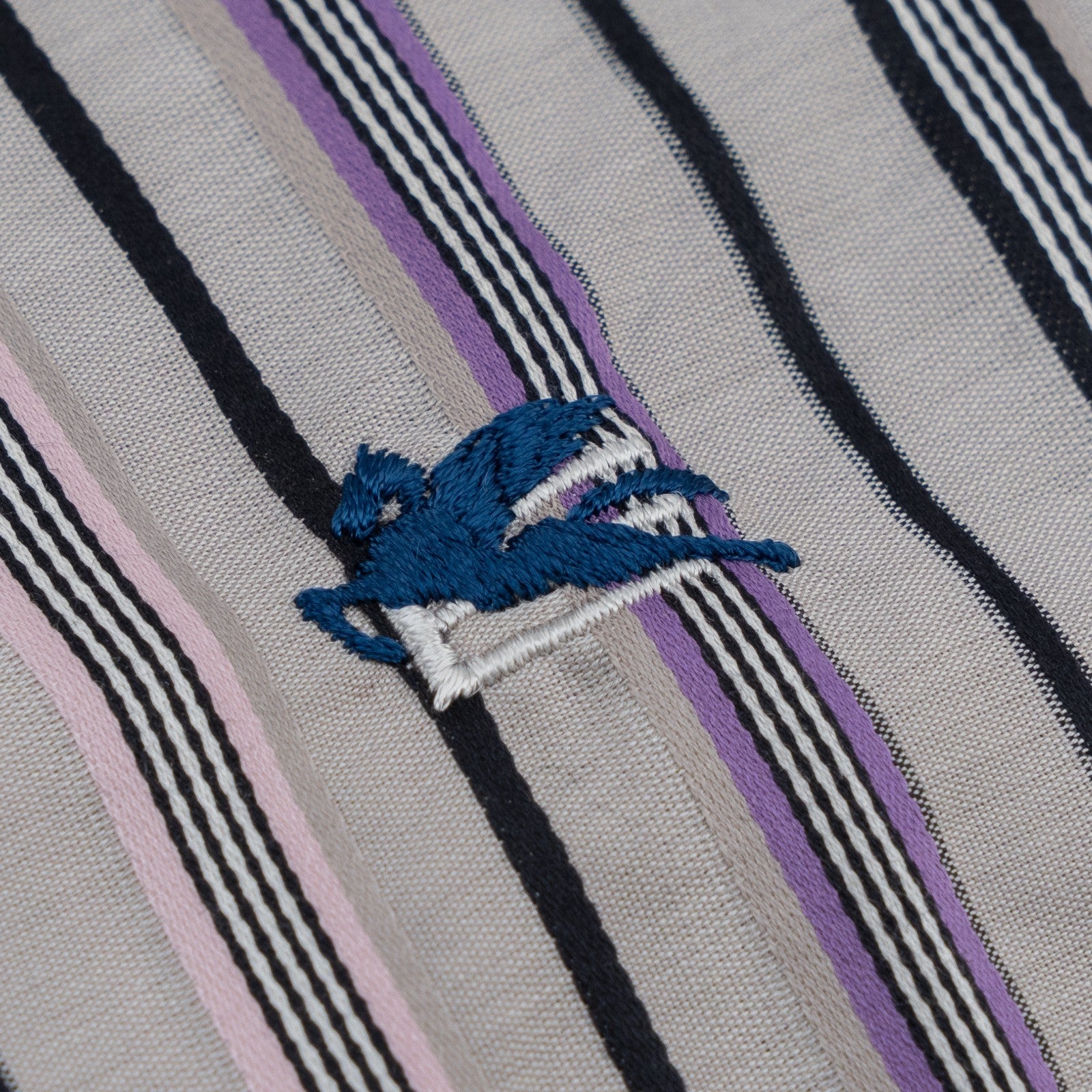 500$ ETRO MILANO Shirt Striped Gray Button Down 100% Cotton Size 15.5 - 39