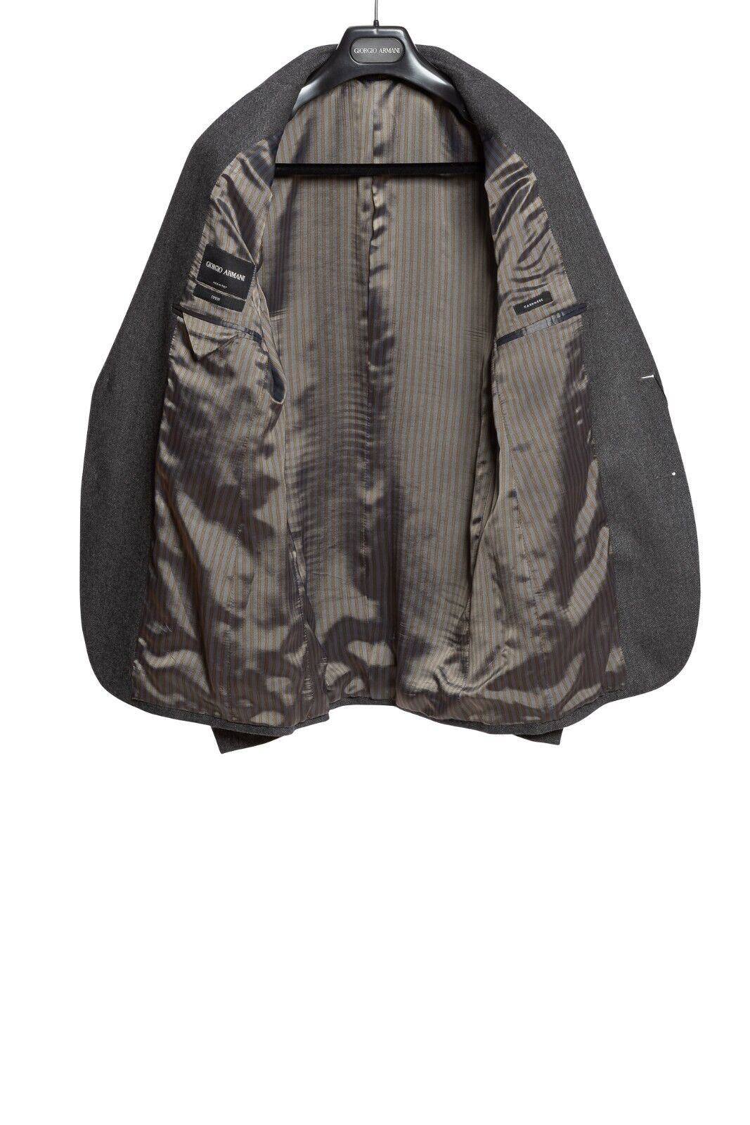 2800$ GIORGIO ARMANI Black Label UPTON Jacket Blouson Grey 100% Cashmere Slim