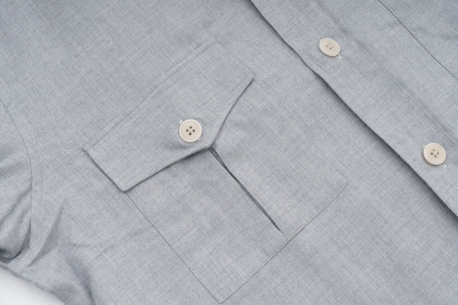 1400$ LUXURY MAROL BOLOGNA Safari Jacket Light Blue Shirt Cashmere Blend 15 - 38