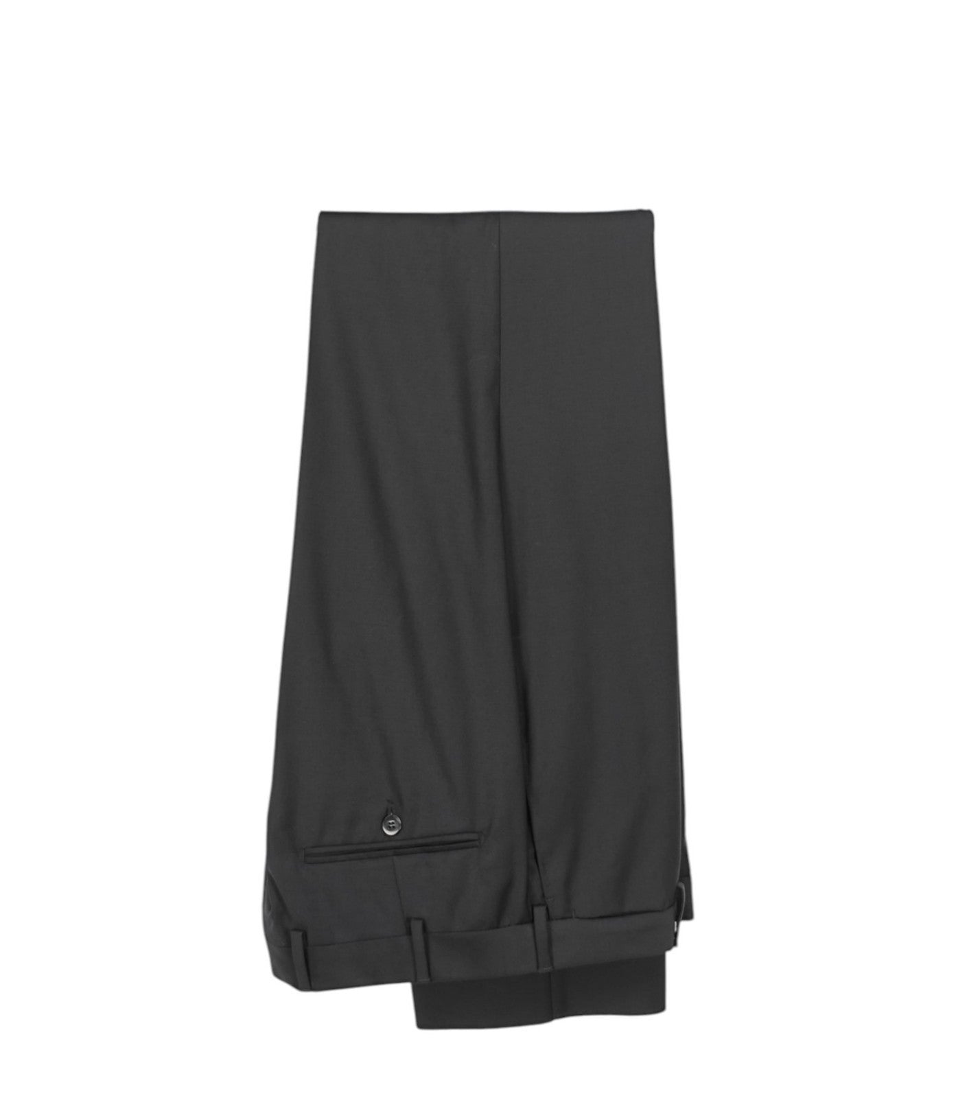 $2200 RAFFAELE CARUSO Black Solid Suit LORO PIANA Wool Super 130's