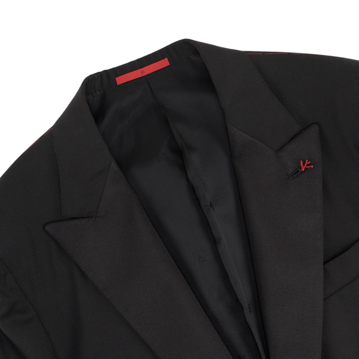 $7450 ISAIA Sanita "Aquaspider" Black Tuxedo Suit Wool Water Repellent 8C
