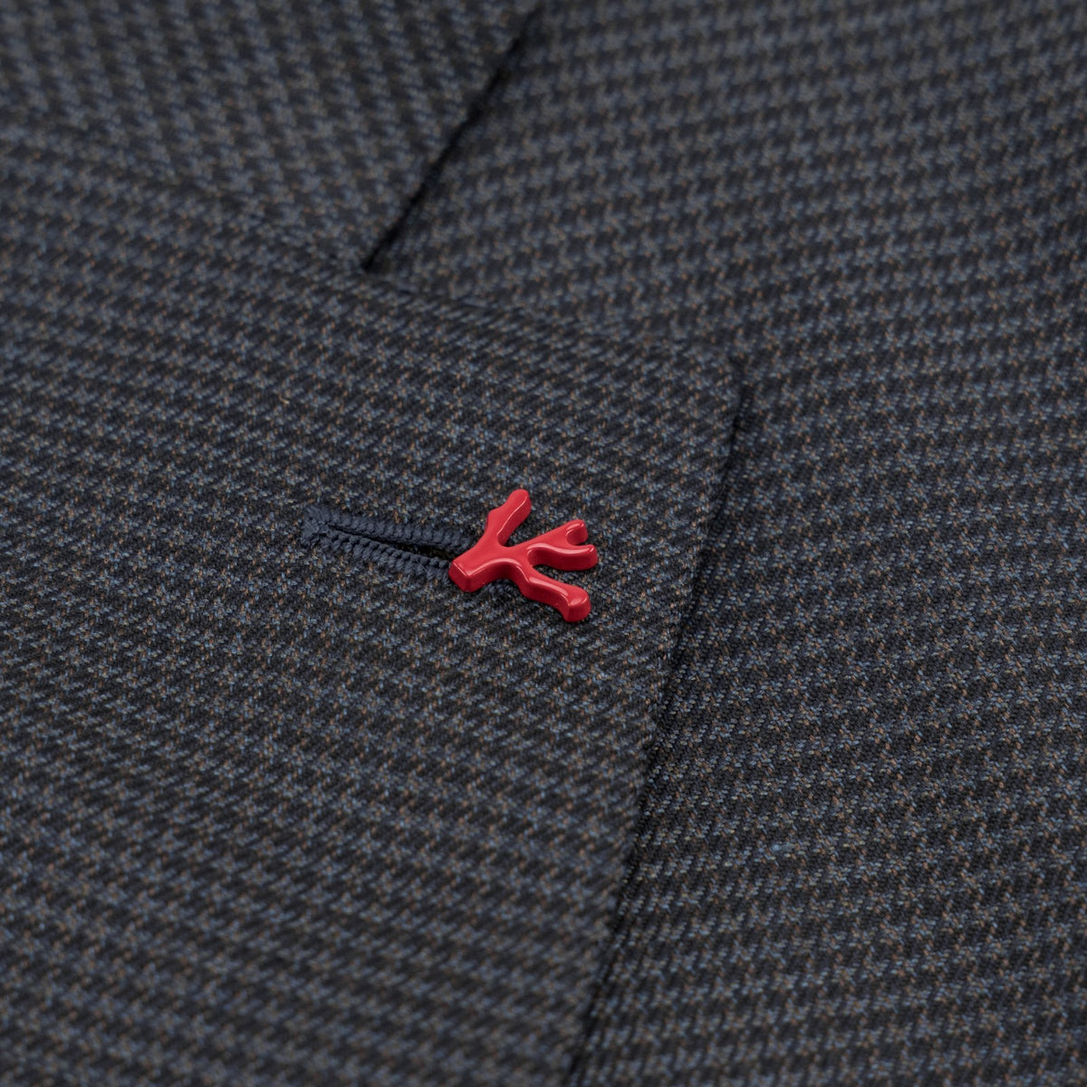 $6800 ISAIA "Marechiaro" Gray Suit Fine Wool & Silk Houndstooth 46 US / 56 EU 8R