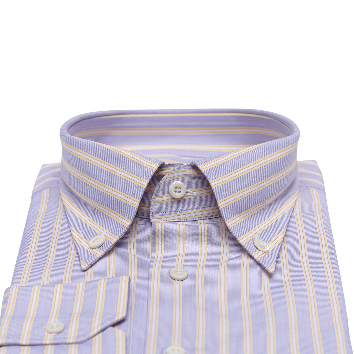 690$ LUXURY GERLIN Shirt Striped Lilac T.Mason Cotton 3P ZILLI