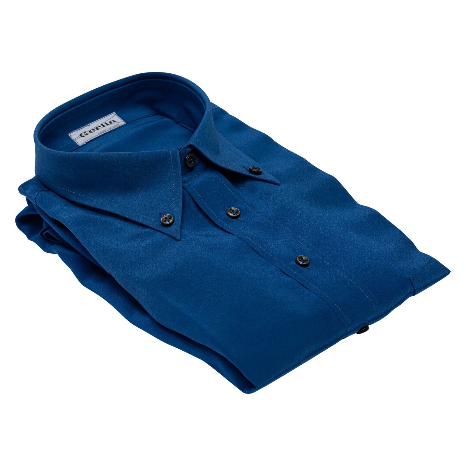 1400$ LUXURY GERLIN Shirt Blue Button Down 100% Silk 15.75 - 40 1G BIJAN