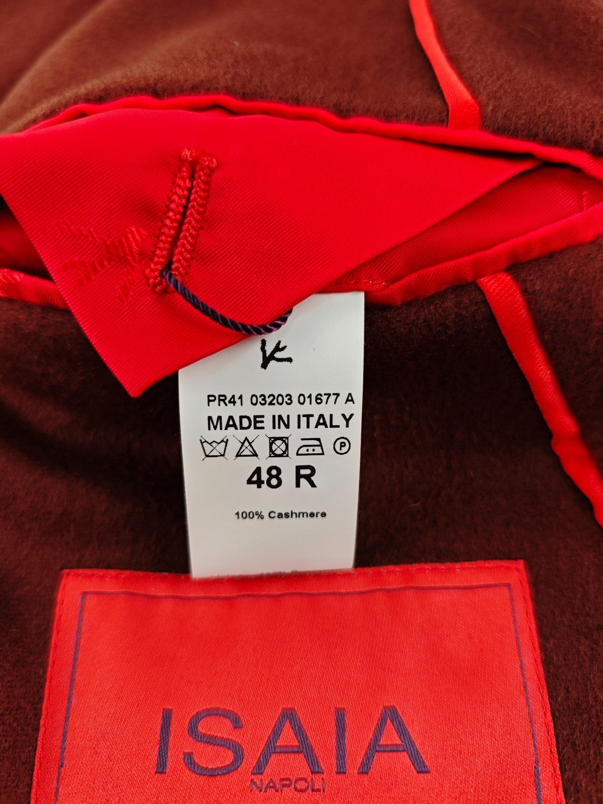 7.2K ISAIA NAPOLI Rust Double Breasted Trench Coat 100% Cashmere 38 US / 48 EU