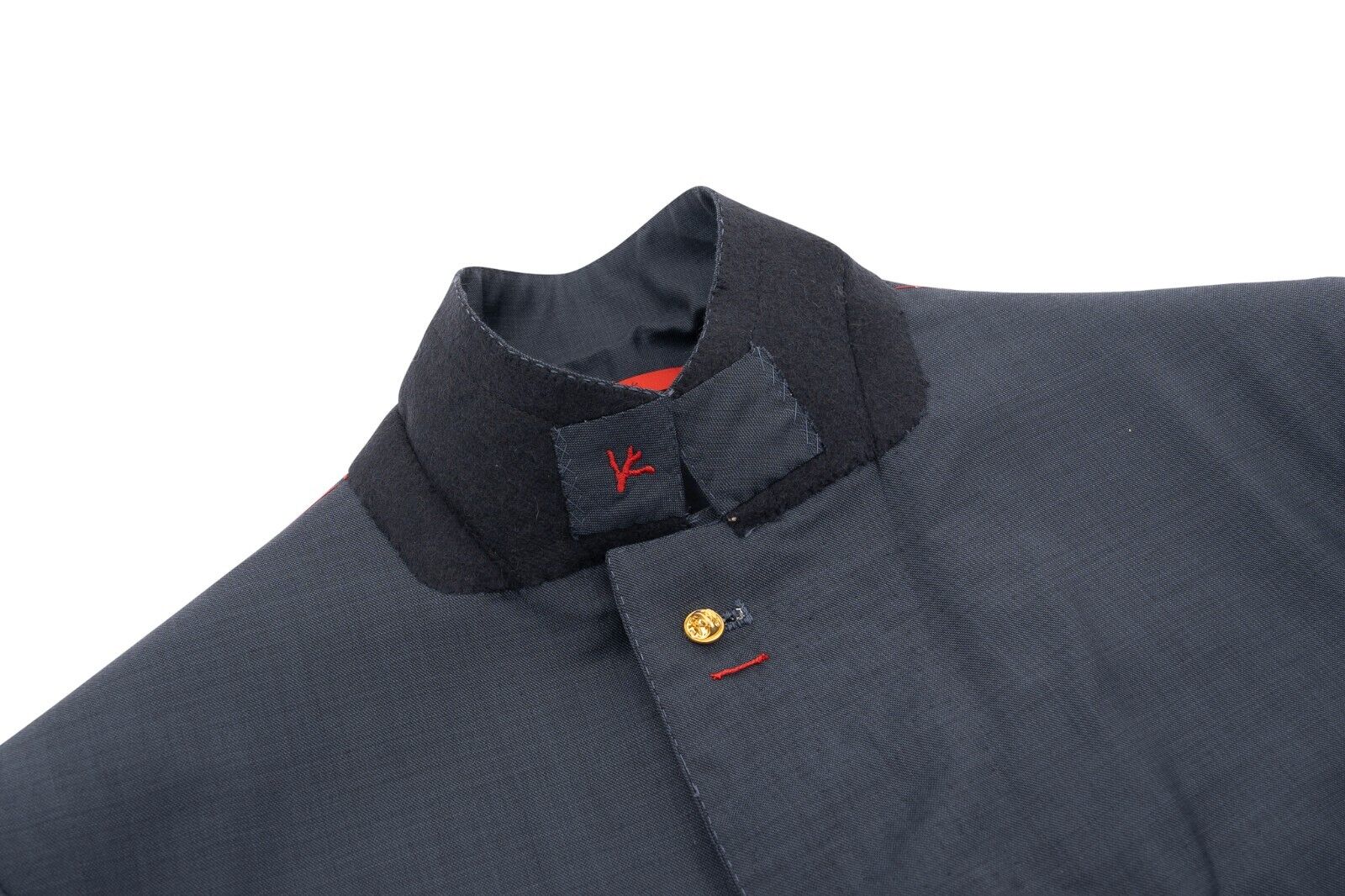 $5600 ISAIA NAPOLI Blue Hand-Sewn Solid Suit Fine Wool 44 US / 54 EU 7R