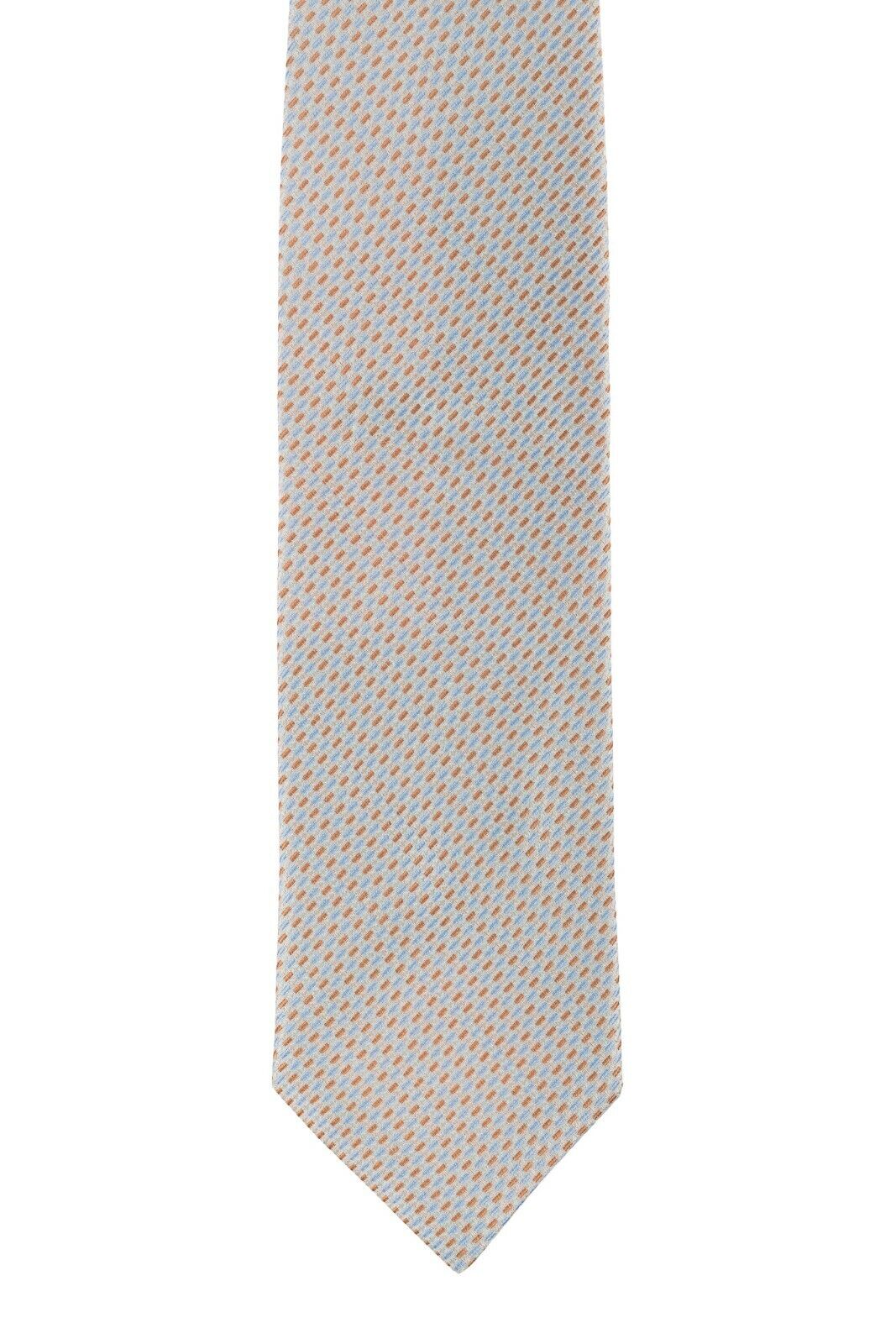 $179 D'AVENZA Tie Silk Geometric Hand-Sewn in Italy / 68.50 inch Extra Long