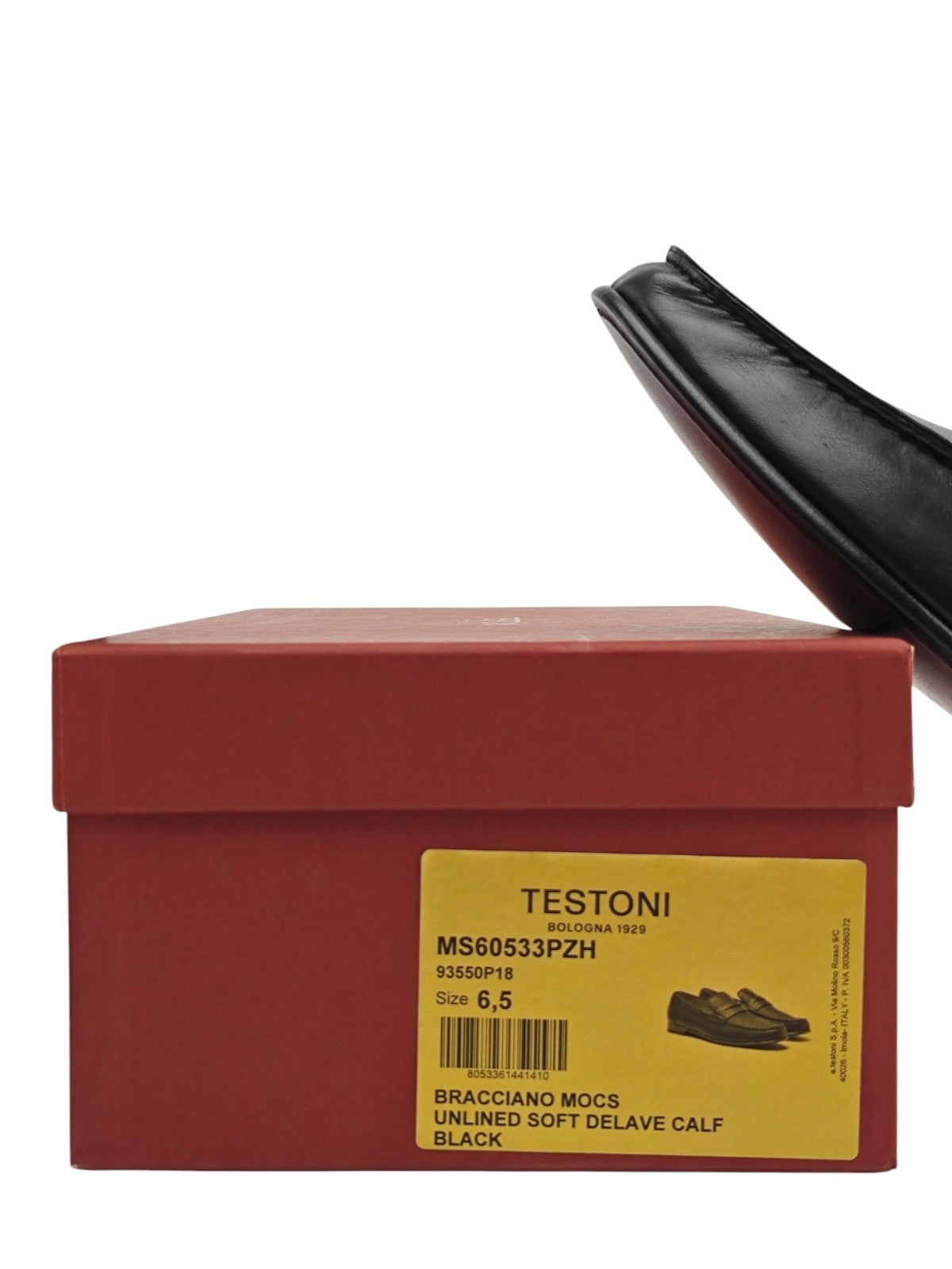 $1200 TESTONI "Bracciano" Unlined Loafer Shoes Soft Delavè Calf Black