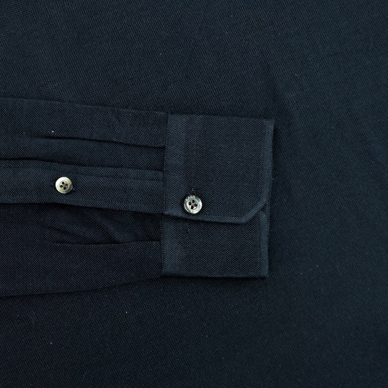 1450$ ISAIA NAPOLI Blue Navy Polo Long Sleeve Sweater Knit 100% Silk M