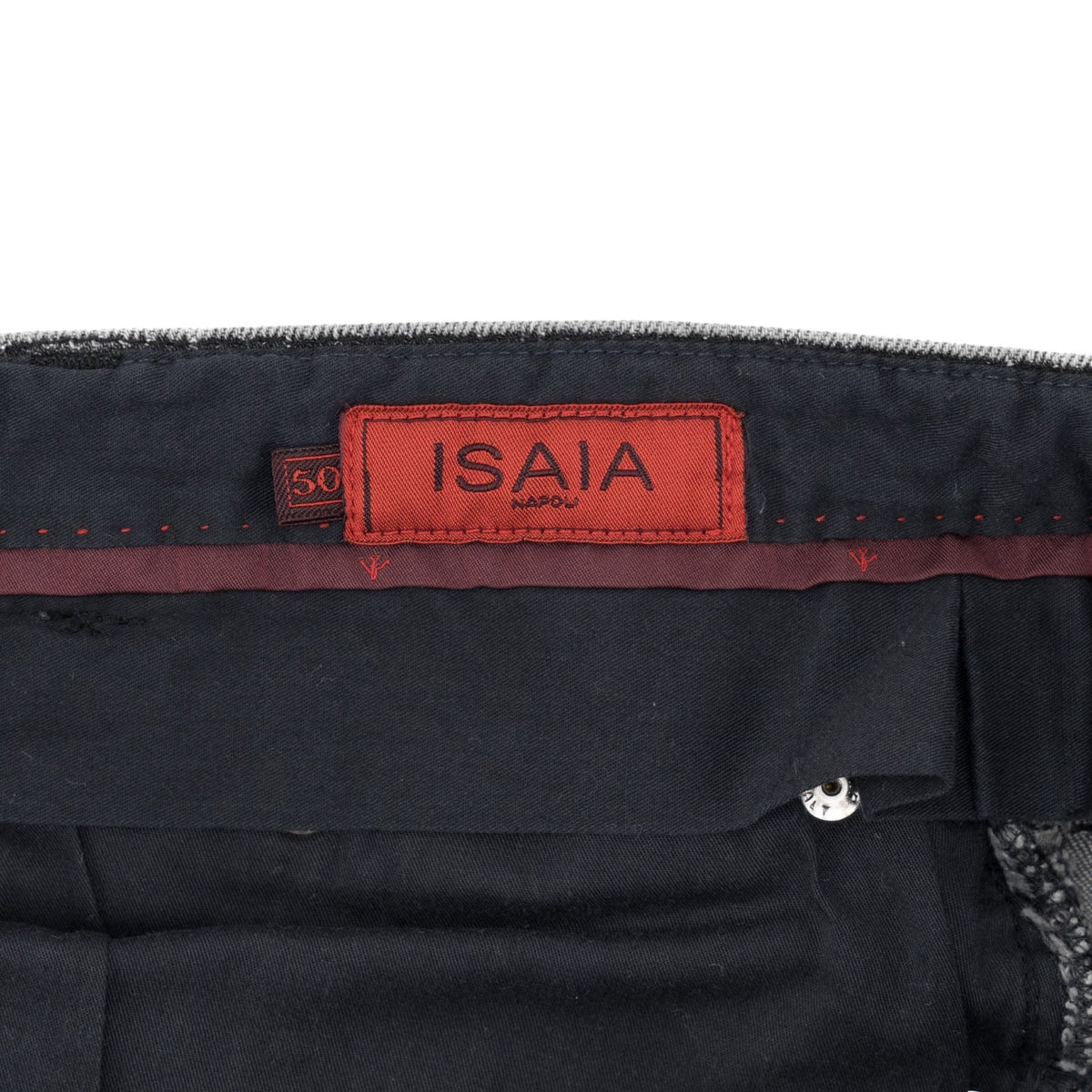 715$ ISAIA NAPOLI Gray Denim Jeans 5 Pockets Cotton Slim Fit 34 US / 50 IT