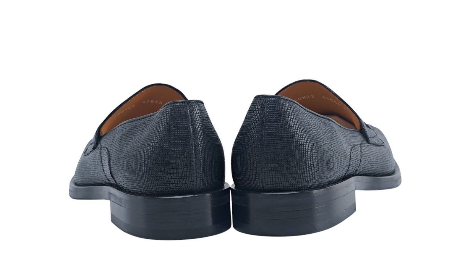1250$ TESTONI BOLOGNA Blue Loafer Shoes Saffiano Soft Calf 8 UK / 9 US / 42 IT