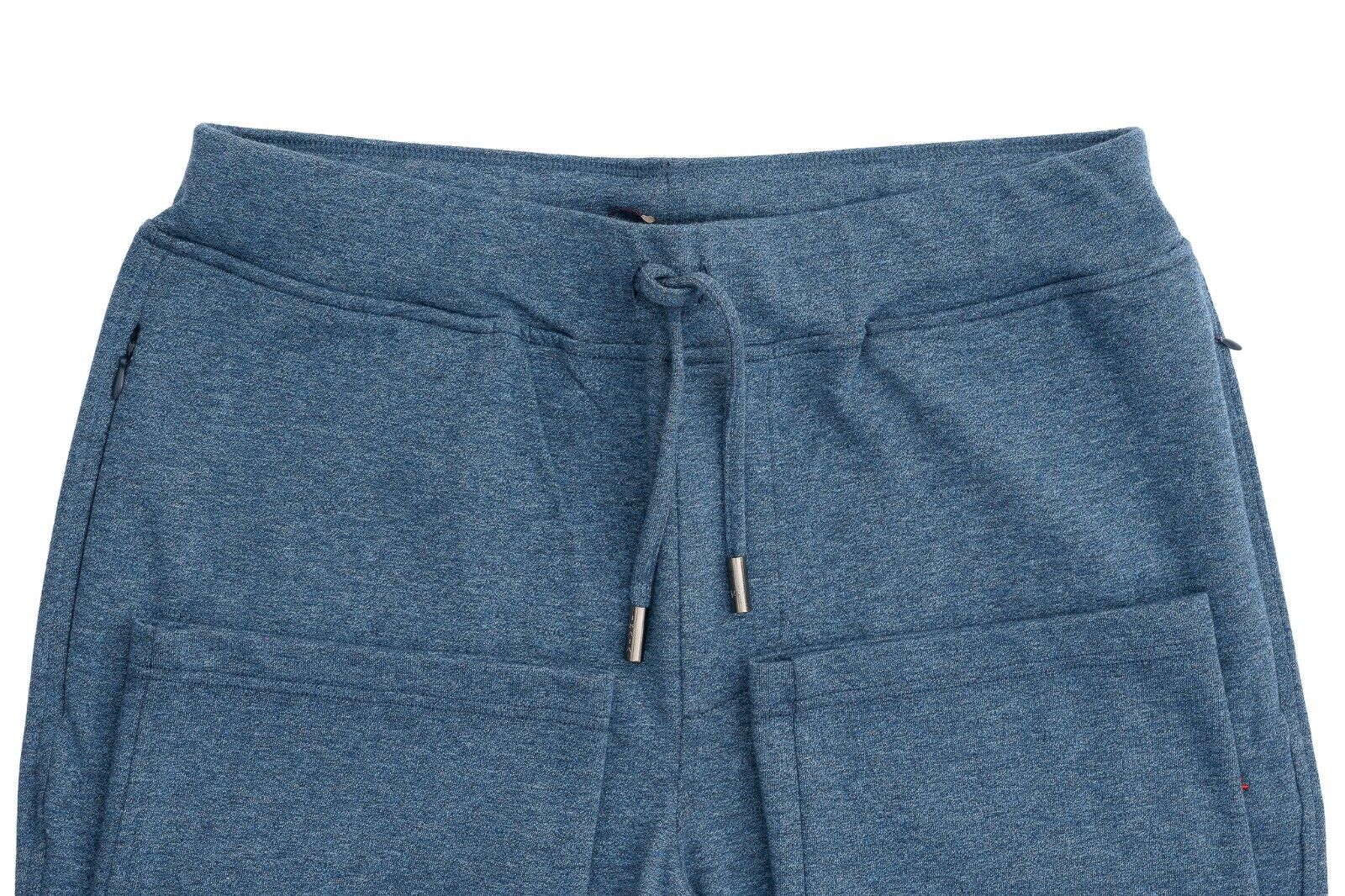 1250$ ISAIA NAPOLI Blue Drawstring Trackpant Jogging Pant Silk / Cashmere