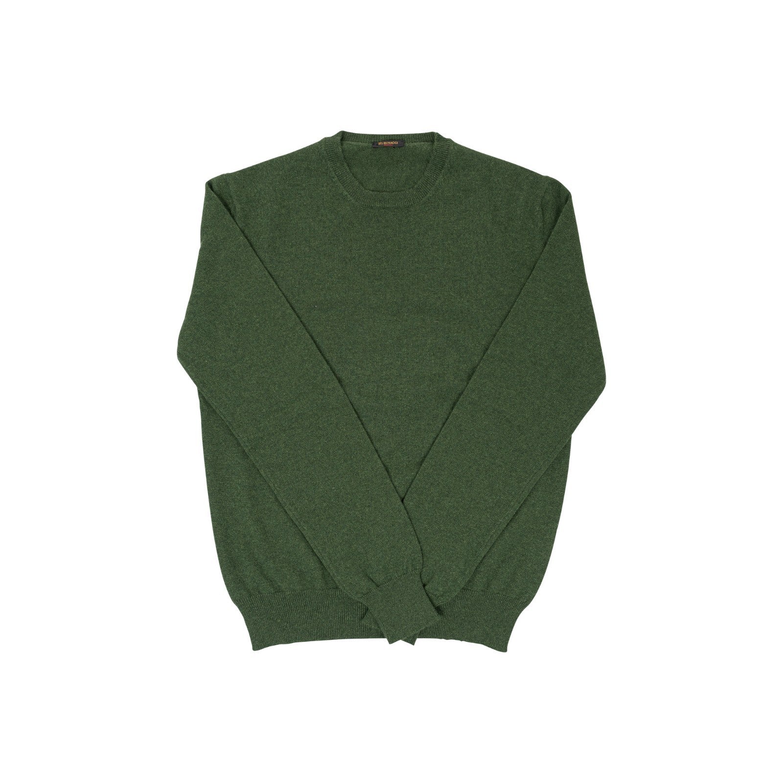 750$ RUBINACCI NAPOLI Green Sweater Crewneck 100% Soft Cashmere 38 US / 48 EU