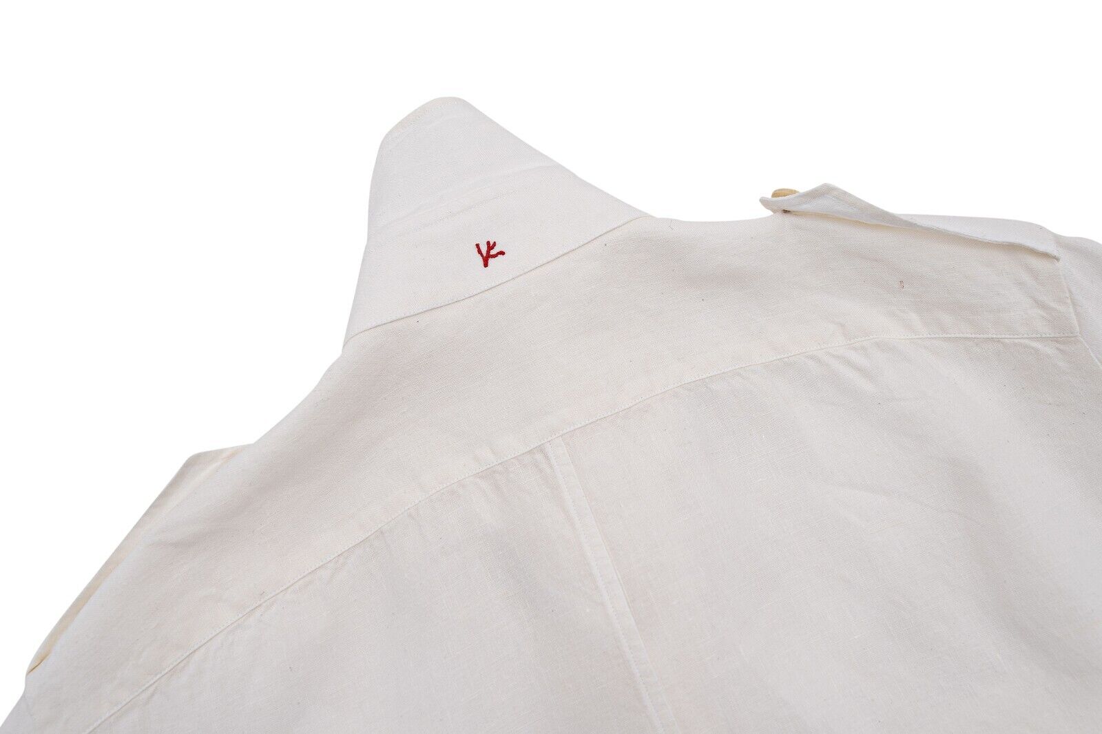 $2200 ISAIA NAPOLI White Hand-Sewn Belted Safari Jacket 100% Linen XS