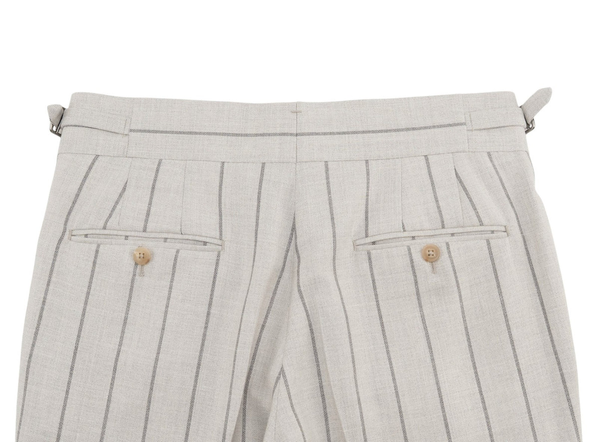 $6850 ISAIA NAPOLI "Capri" Light Beige Suit Wool - Silk - Linen 40 US / 50 EU 8R