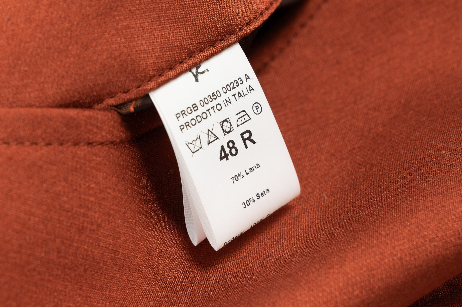 $3800 ISAIA NAPOLI Rust Satin Bomber Jacket Wool & Silk 38 US / 48 EU