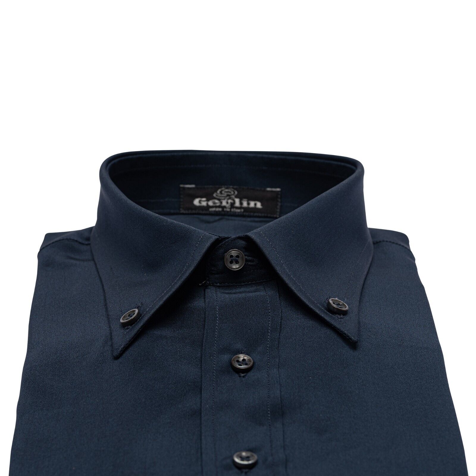 1400$ ITALIAN LUXURY GERLIN Shirt Blue Nanvy 100% Silk Crèpe 3I ZILLI