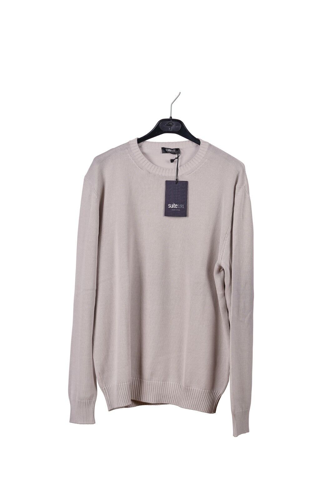 230$ Italian Luxury Knitwear SUITE 191 Sweater Soft Cotton Ivory